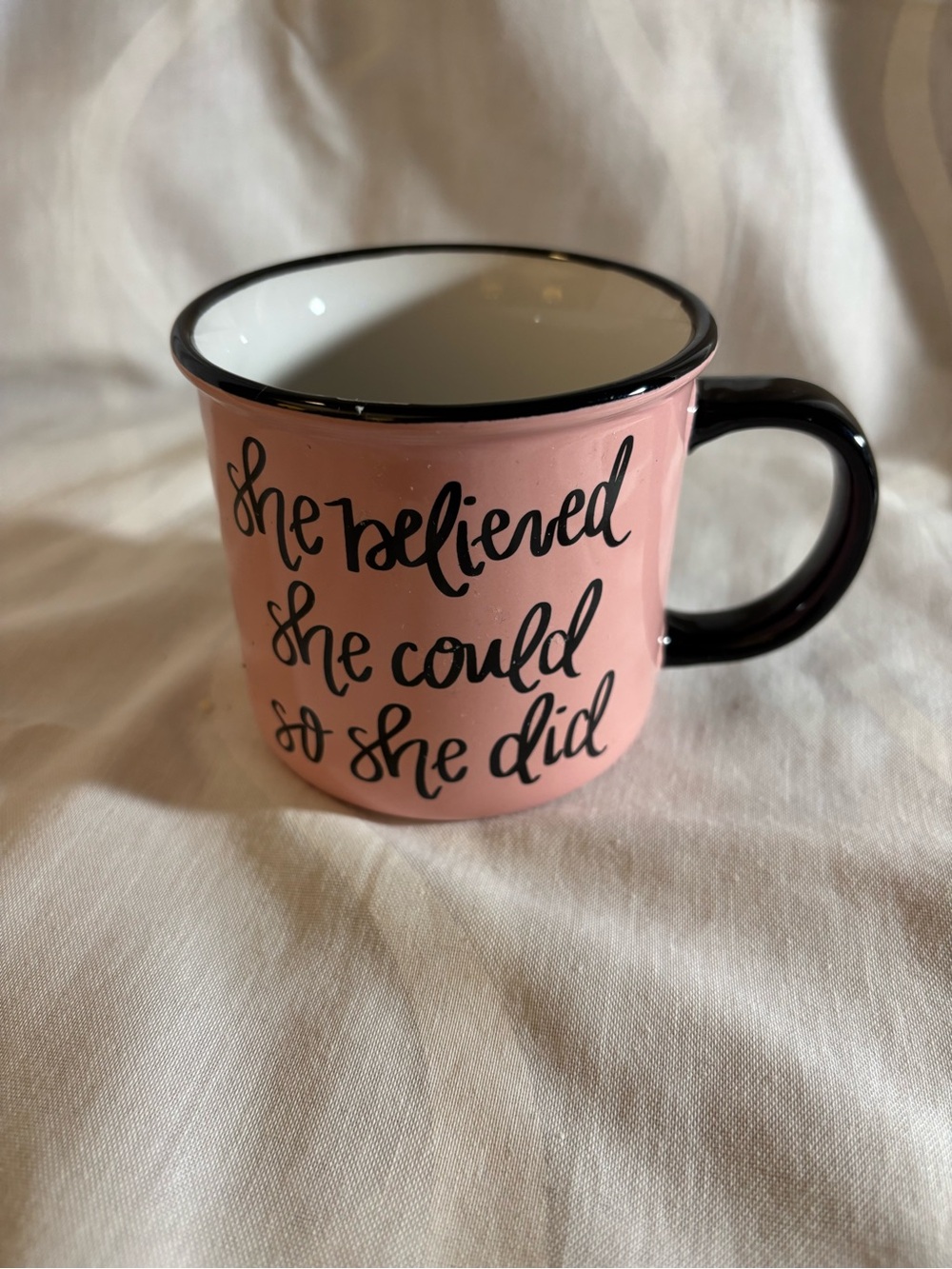Pink She Believed She Could So She Did Coffee Mug